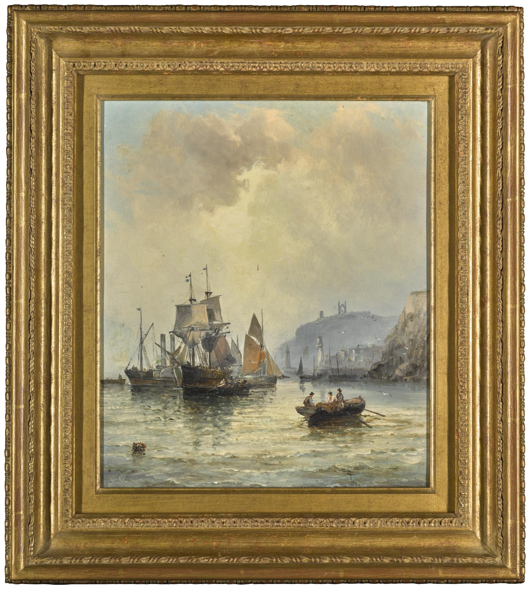 William Thornley - Congestion At The Harbour Mouth, Whitby