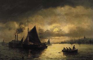 William Thornley - Dawn and dusk on an estuary