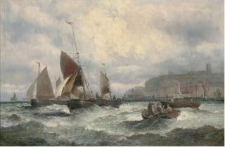 William Thornley - Fishing Boats Off Margate (Illustrated); And A Blustery Day On The Medway