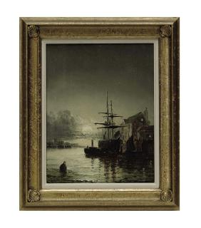 William Thornley - Moonlight on the Thames