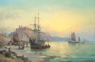 William Thornley - Shipping off Bamburgh Castle