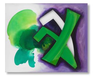 William Tillyer - Hammer 76.5 x 91.5cm (30 1/8 x 36 in).