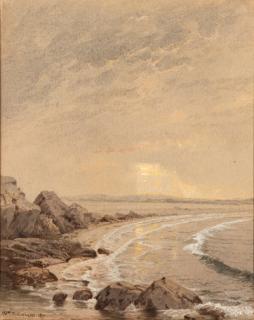 William Trost Richards - Breaking Sun, Rhode Island Coast