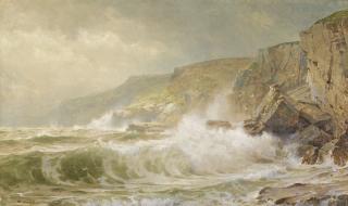 William Trost Richards - Gray Cliff - Conanicut
