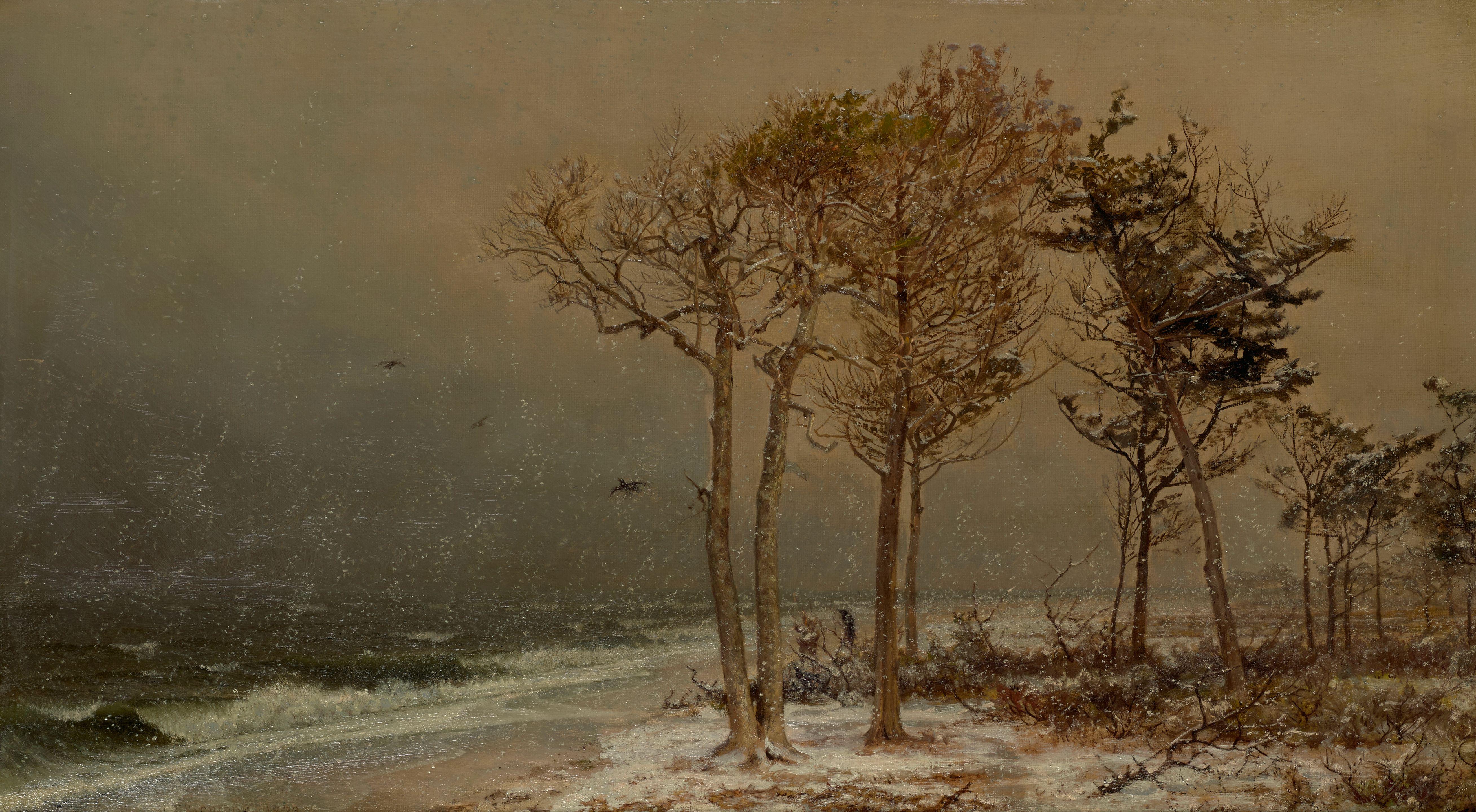 William Trost Richards - Snow Storm, Atlantic City