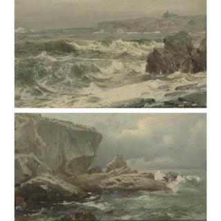 William Trost Richards - The New England Coast:  A Pair Of Paintings