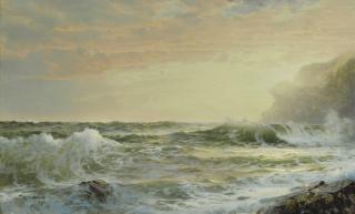 William Trost Richards - Twilight: Horsehead Rock, Conanicut Island In The Narragansett Bay