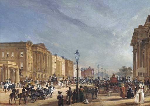 William Turner De Lond - View of Hyde Park Corner with Apsley House, looking towards Piccadilly