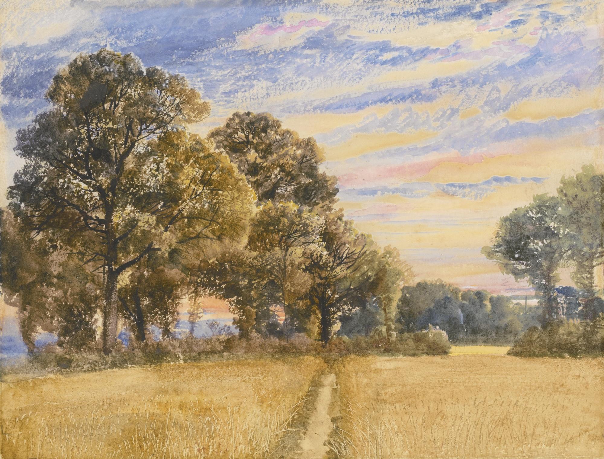 William Turner of Oxford, O.W.S. - A Cornfield At Sunrise