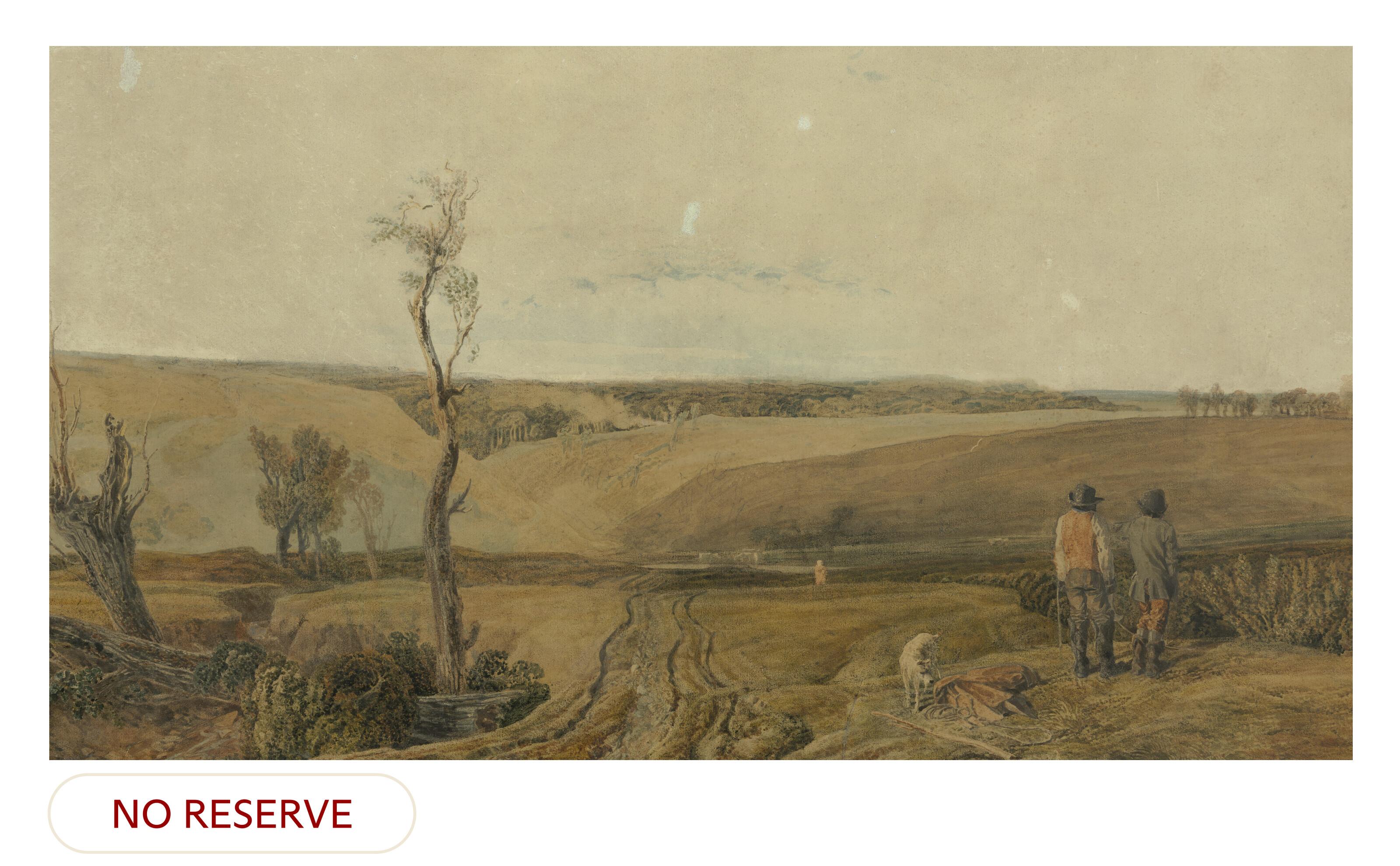 William Turner Of Oxford, O.W.S. - A scene near Witney with part of Wychwood Forest