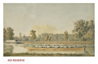 William Turner Of Oxford, O.W.S. - Brasenose College Eight at the catch
