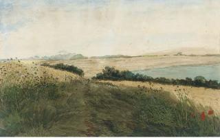 William Turner Of Oxford, O.W.S. - Path Through A Cornfield With Poppies And Other Wild Flowers