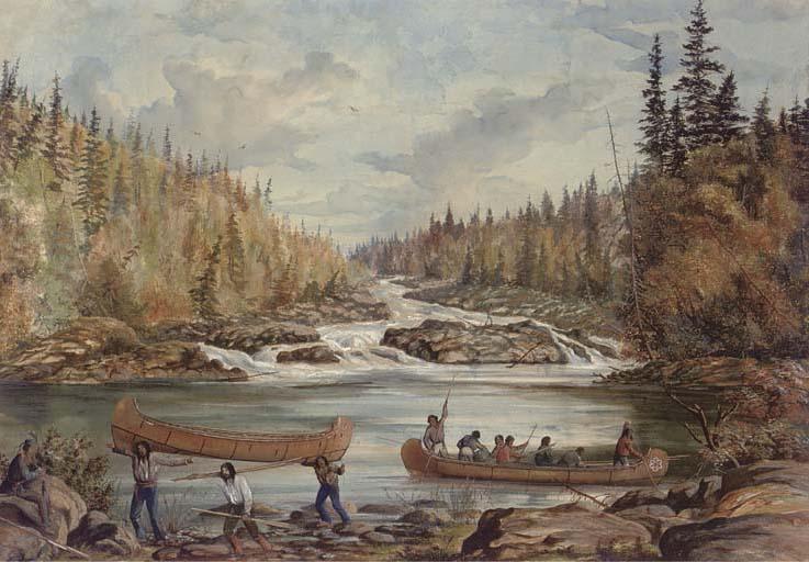 William W. Armstrong - Portage below rapids