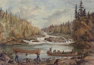William W. Armstrong - Portage below rapids