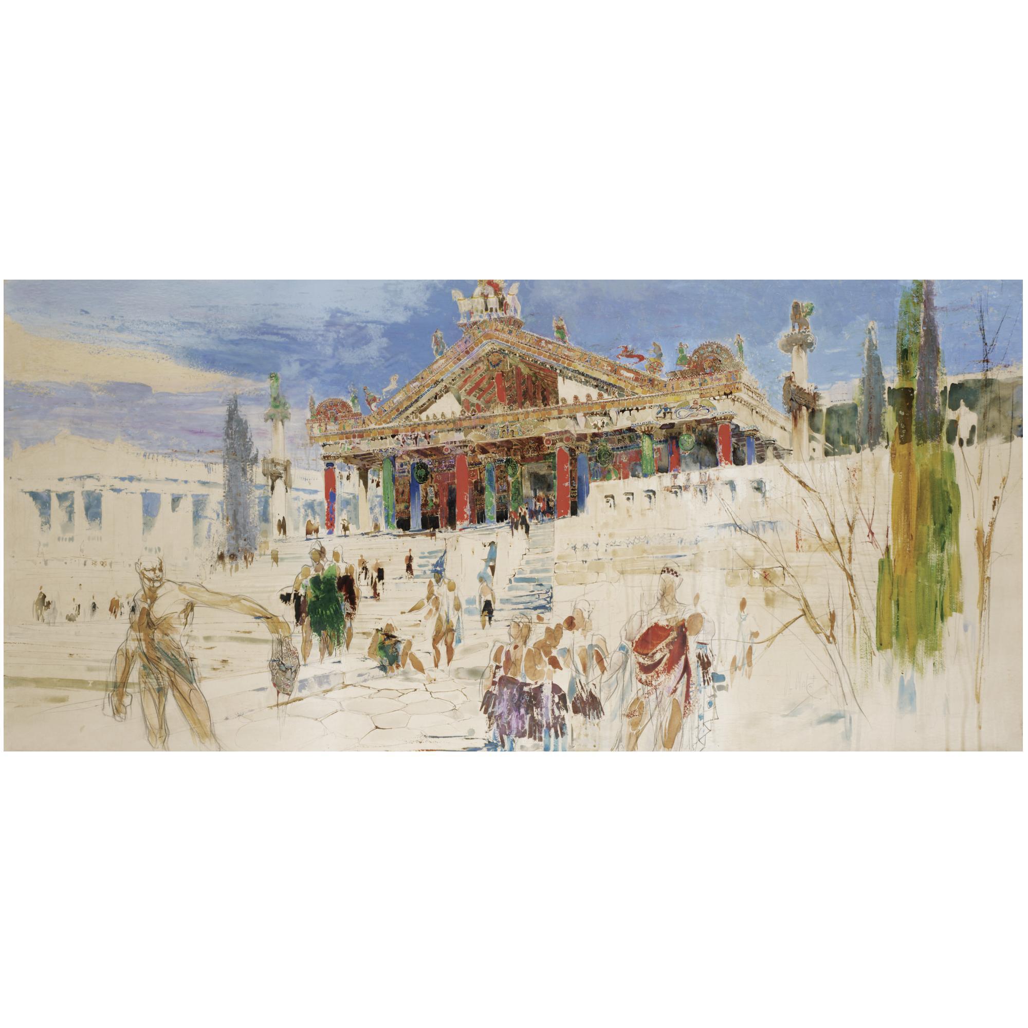 William Walcot R.B.A., R.E. - The Etruscan Temple Of Jupiter Capitolinus