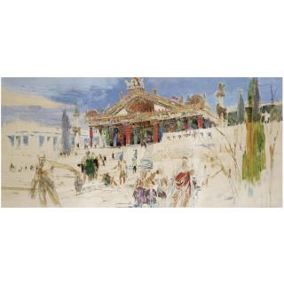 William Walcot R.B.A., R.E. - The Etruscan Temple Of Jupiter Capitolinus