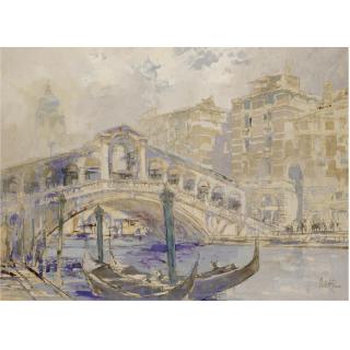 William Walcot R.B.A., R.E. - The Rialto, Venice