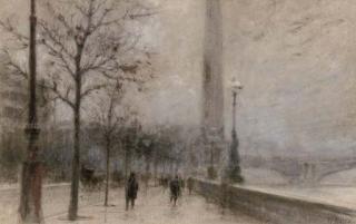 William Walcot, R.B.A. - Cleopatra\'s Needle, Thames Embankment