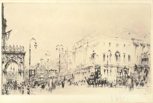 William Walcot - The Royal Institute of British Architects, Portland Place, 1925; and View up Pall Mall