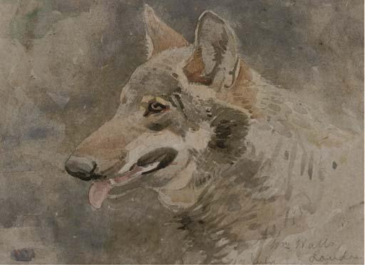 William Walls, R.S.A., R.S.W. - Study of A German Shepherd