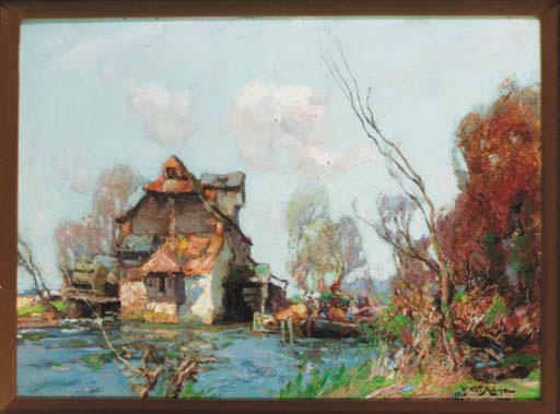 William Watt Milne - Old Mill on the Ouse