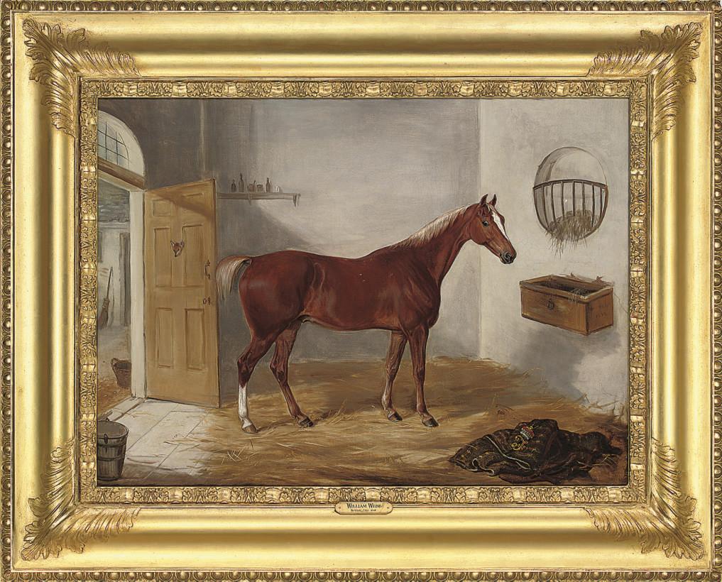 William Webb - A chestnut hunter in a stable