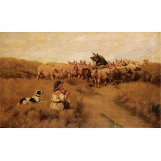William Weekes - Piping The Piggies