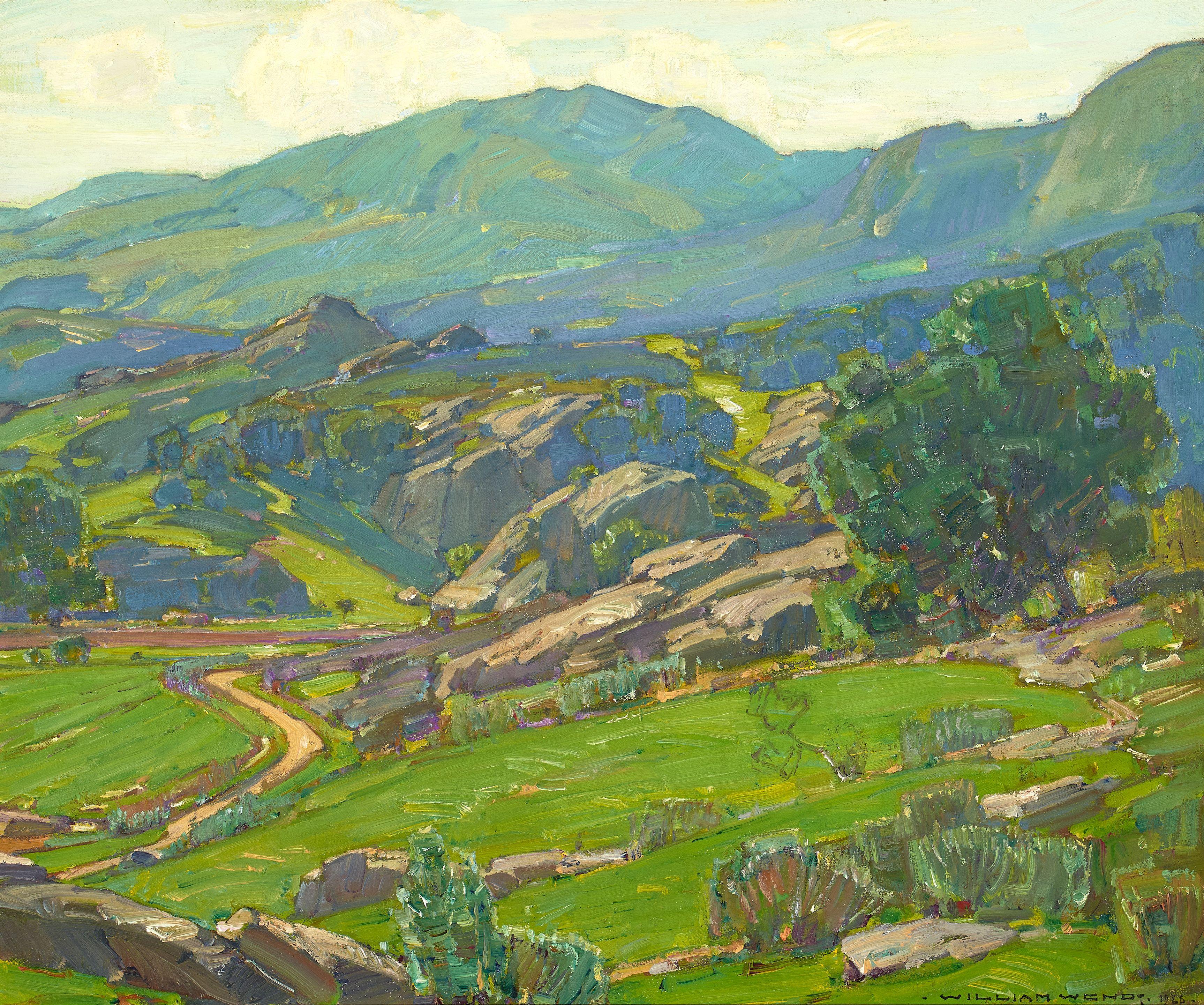 William Wendt - Laguna Hills 25 x 30 in. framed 34 x 39 in.