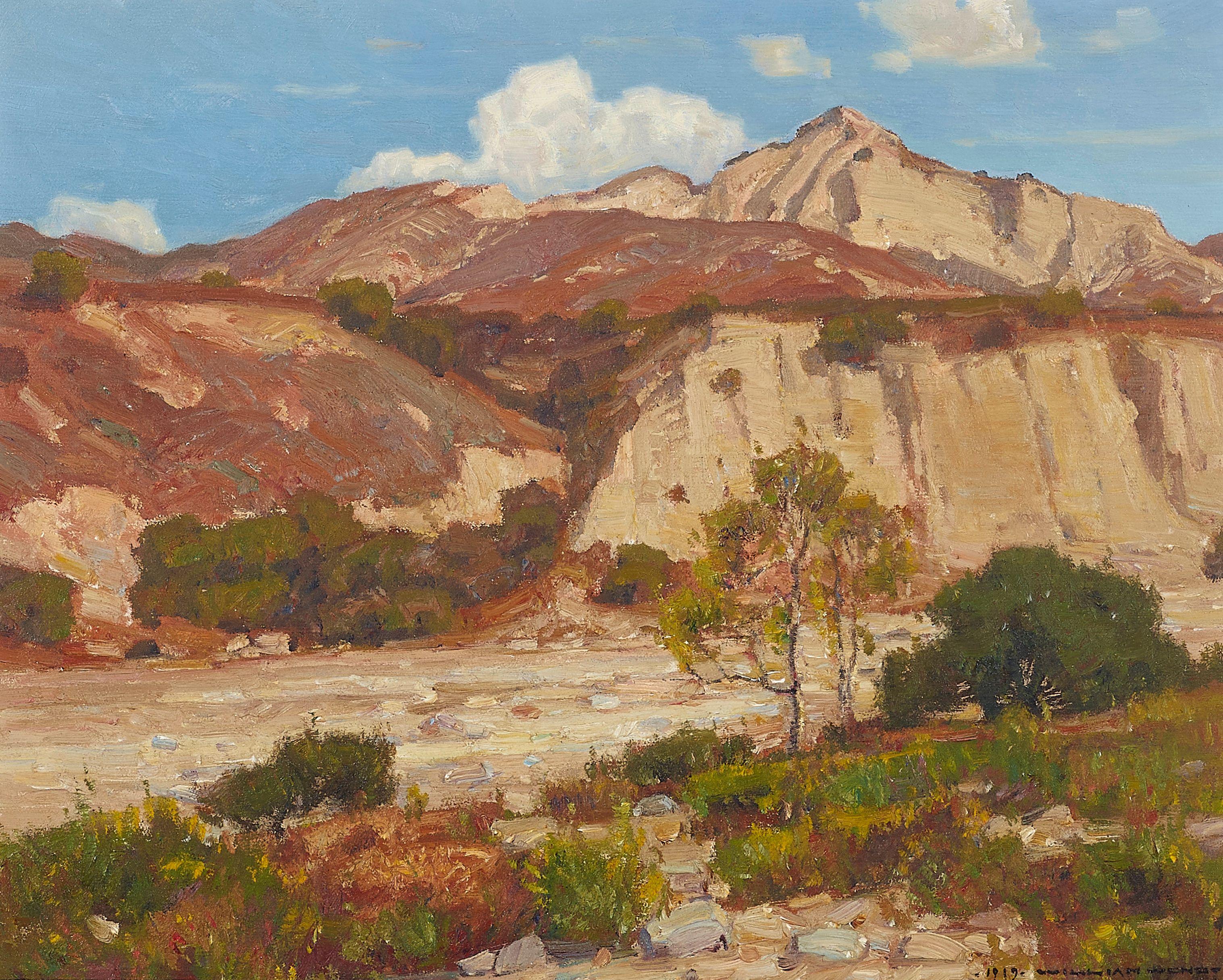 William Wendt - Mountains Beyond a Dry Creek Bed