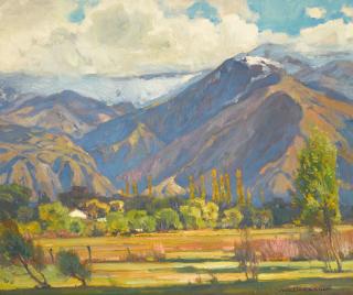 William Wendt - Snow above the ranch