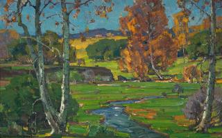 William Wendt - Stream through the Trees