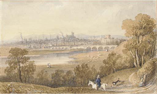 William Westall, A.R.A. - Carlisle from the road to Richerby, Cumbria