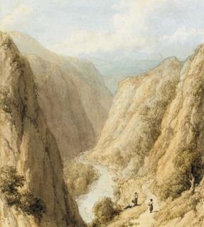 William Westall, A.R.A. - The head of Dovedale, Derbyshire