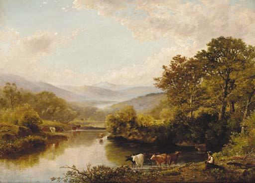 William Williams Of Plymouth - On the banks of the Teign, near Newton, Devon