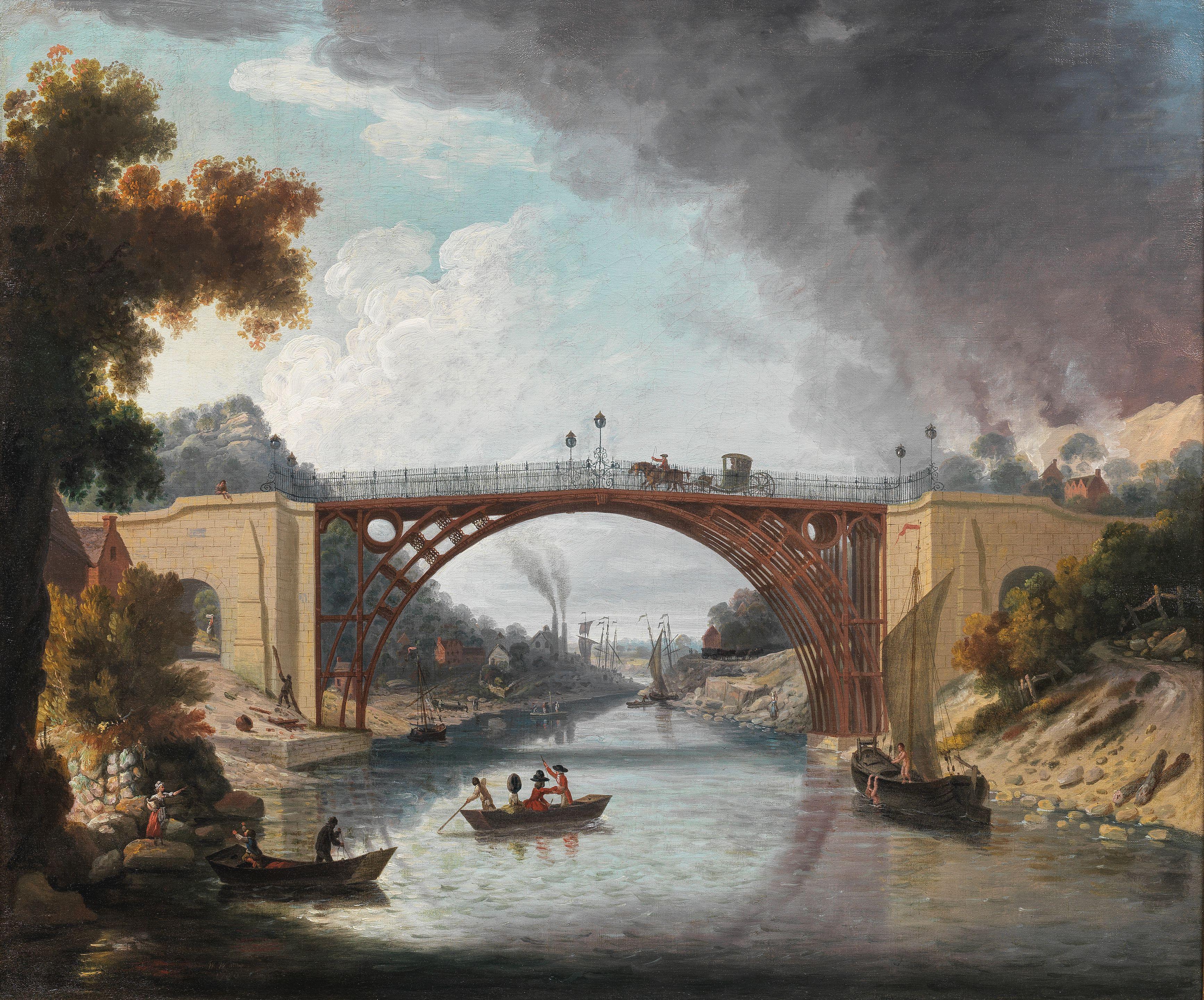 William Williams - The Iron bridge at Colebrookdale