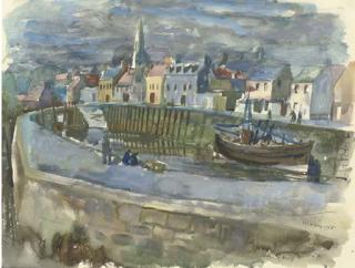 William Wilson, R.S.W., R.S.A. - A Fife harbour