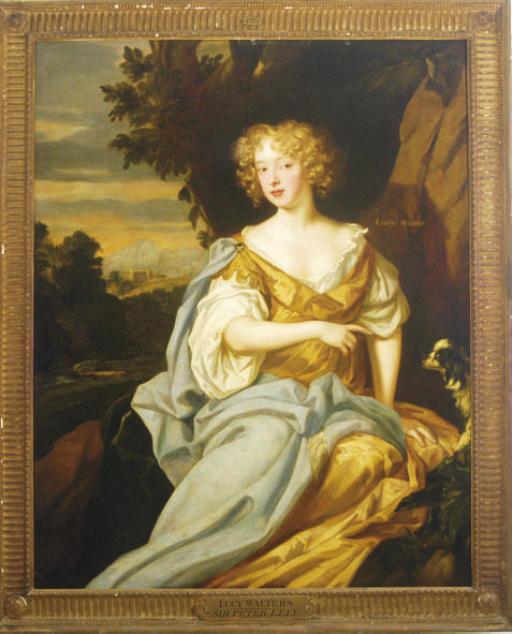 William Wissing - Portrait of A Lady, Believed To Be Lucy Walters (1630?-1658), Seated Three-Quarter Length In A Landscape, With A Spaniel