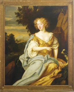 William Wissing - Portrait of A Lady, Believed To Be Lucy Walters (1630?-1658), Seated Three-Quarter Length In A Landscape, With A Spaniel