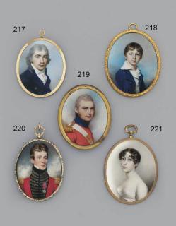 William Wood - A Young Officer, In Red Coat With Blue Collar, Gold Epaulette And White Cross-Belt With Gold Plate, Black Cravat