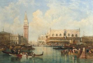 William Wyld - A view of St. Mark\'s Square, The Doge\'s Palace and the Campanile, Venice