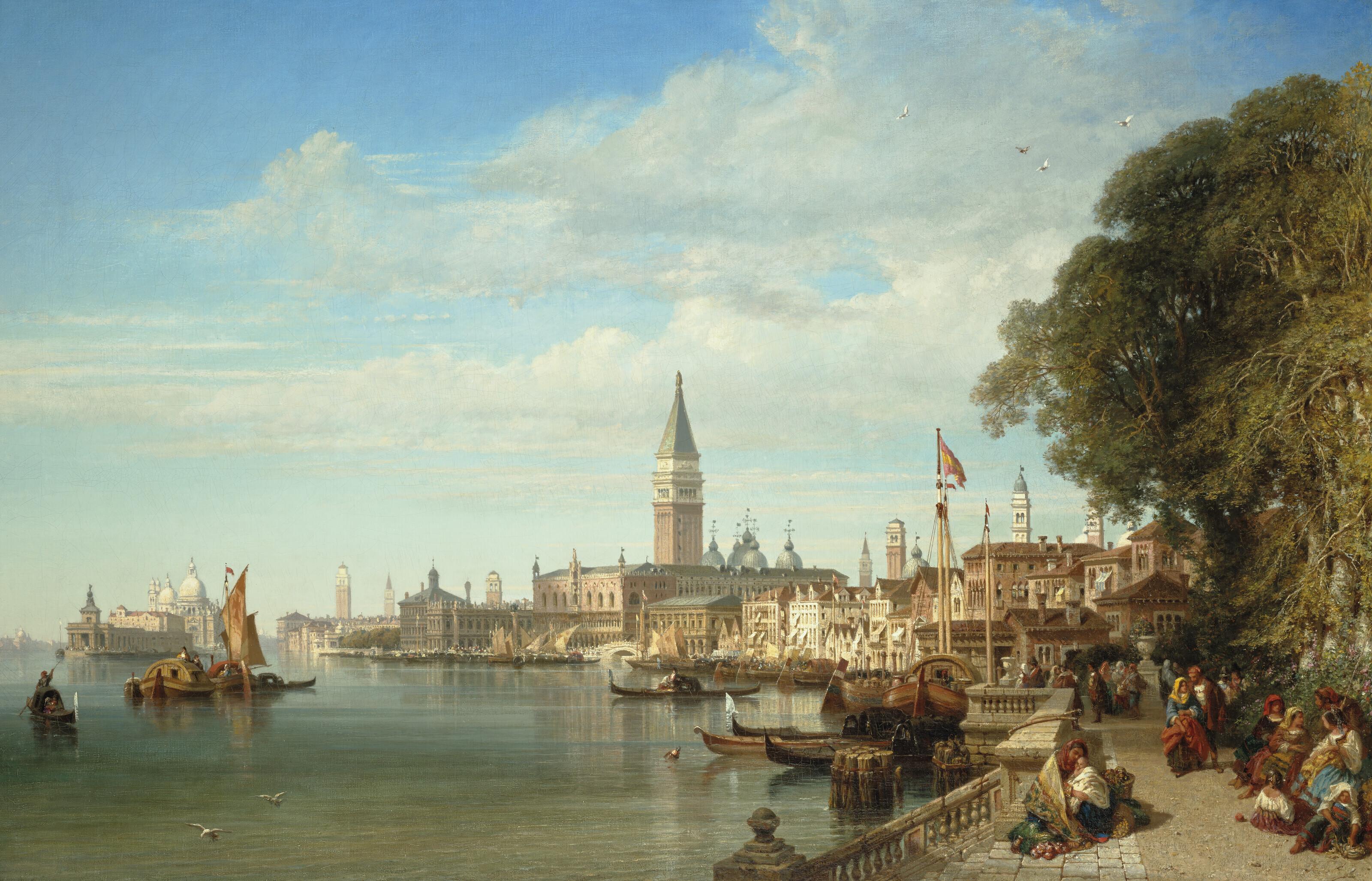 William Wyld - A View of Venice from the Riva degli Schiavone