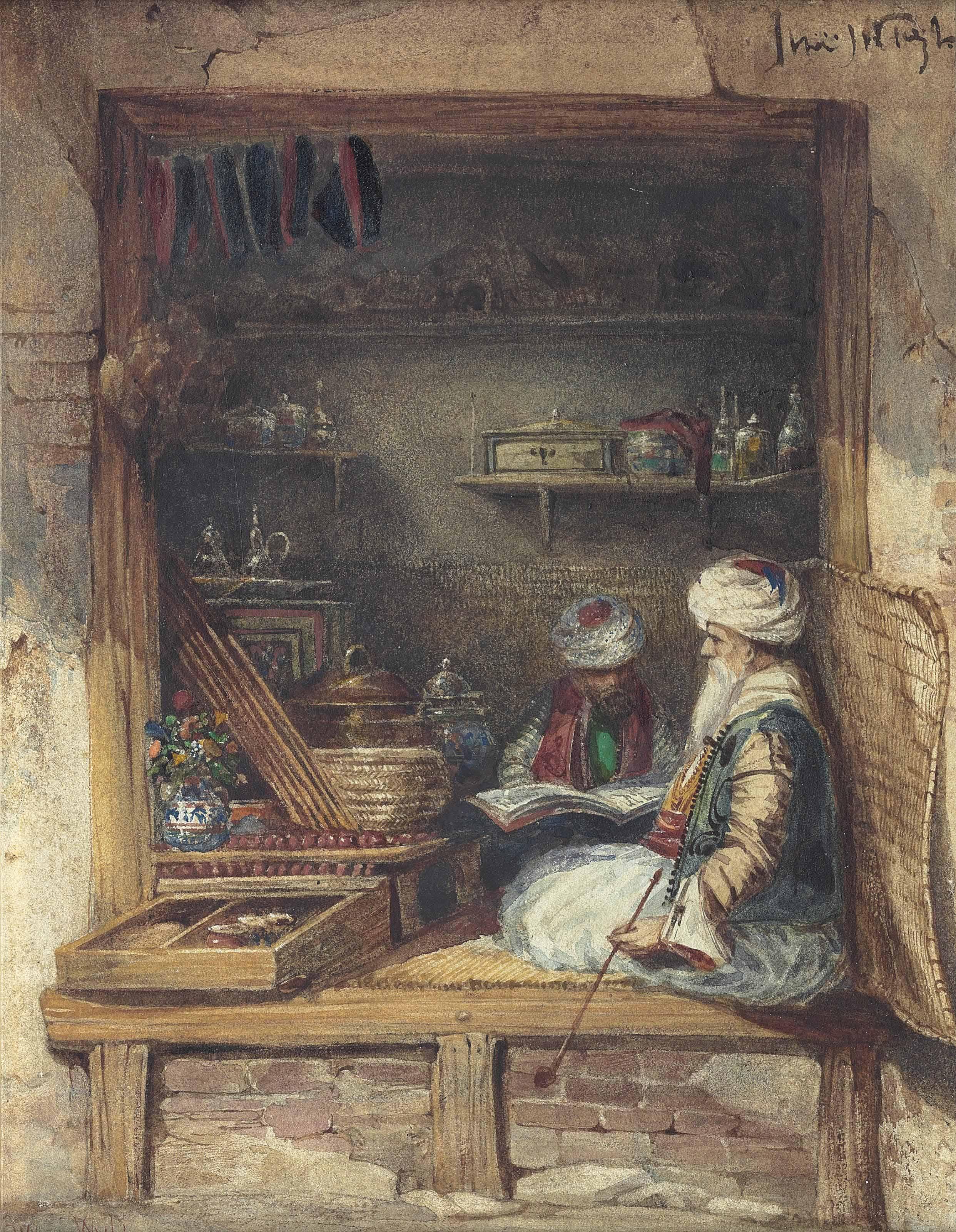William Wyld - An Arab merchant in the Souk, Algiers