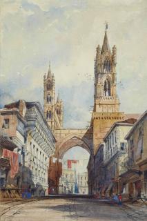 William Wyld - Vue De La Cathédrale De Palerme En Sicile