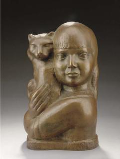 William Zorach - Child With Cat
