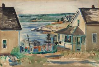 William Zorach - Houses Along The Ocean