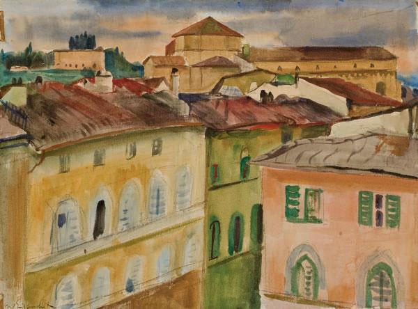 Willy Eisenschitz - Vue d\'une ville