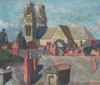 Willy Eisenschitz - Vue sur les toits, Notre-Dame de Paris