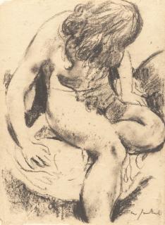 Willy Jaeckel - Sitzender Mädchenakt