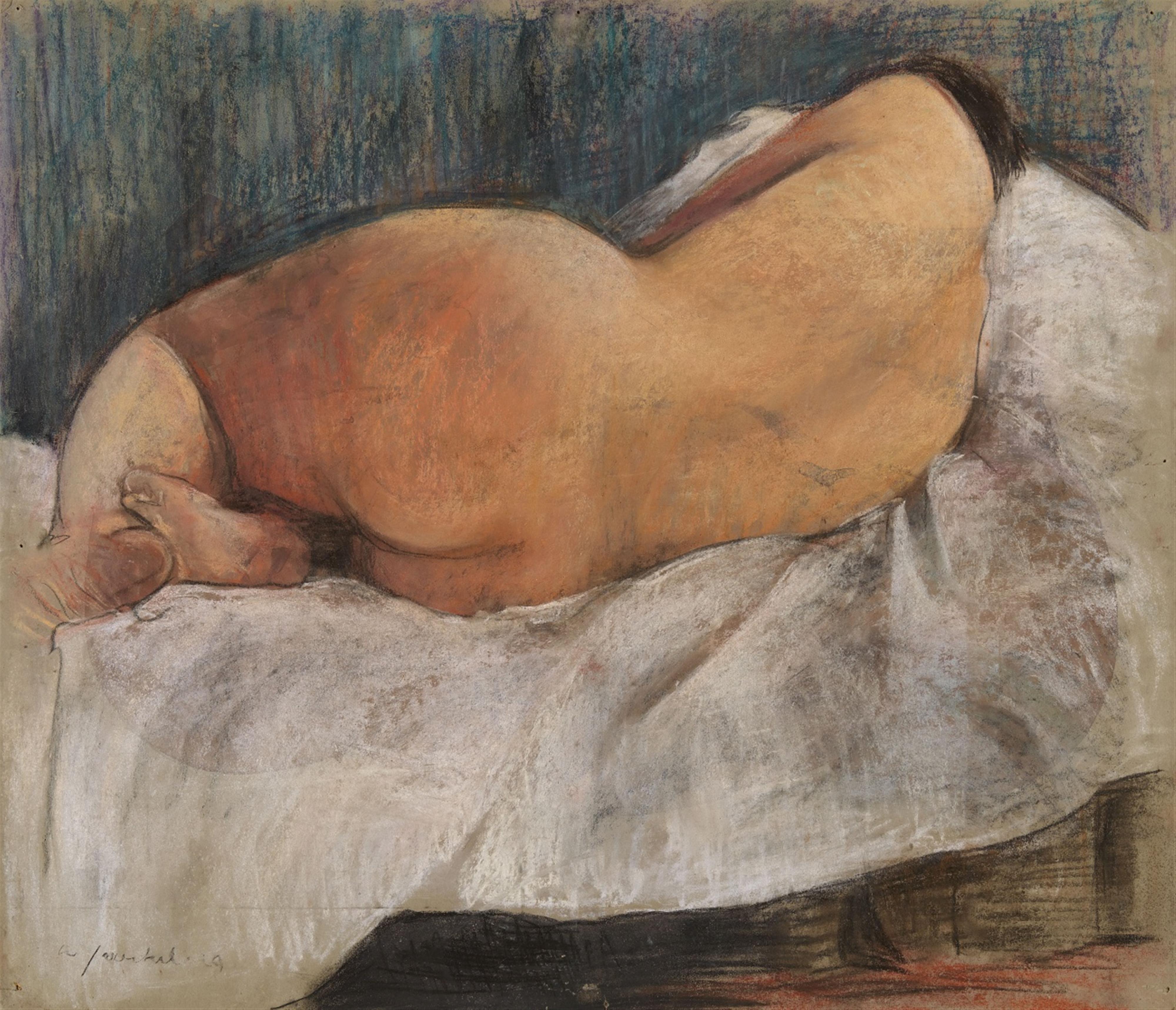 Willy Jaeckel - Weiblicher Rückenakt, liegend