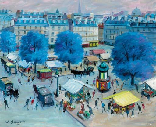 Willy James - Le marché aux arbres bleus